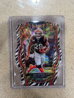 NFL 2022 Panini Select Joe Mixon Zebra Prizm Card