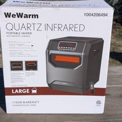 WeWarm Quartz Infrared Large Portable Heater with Remote Control and Display