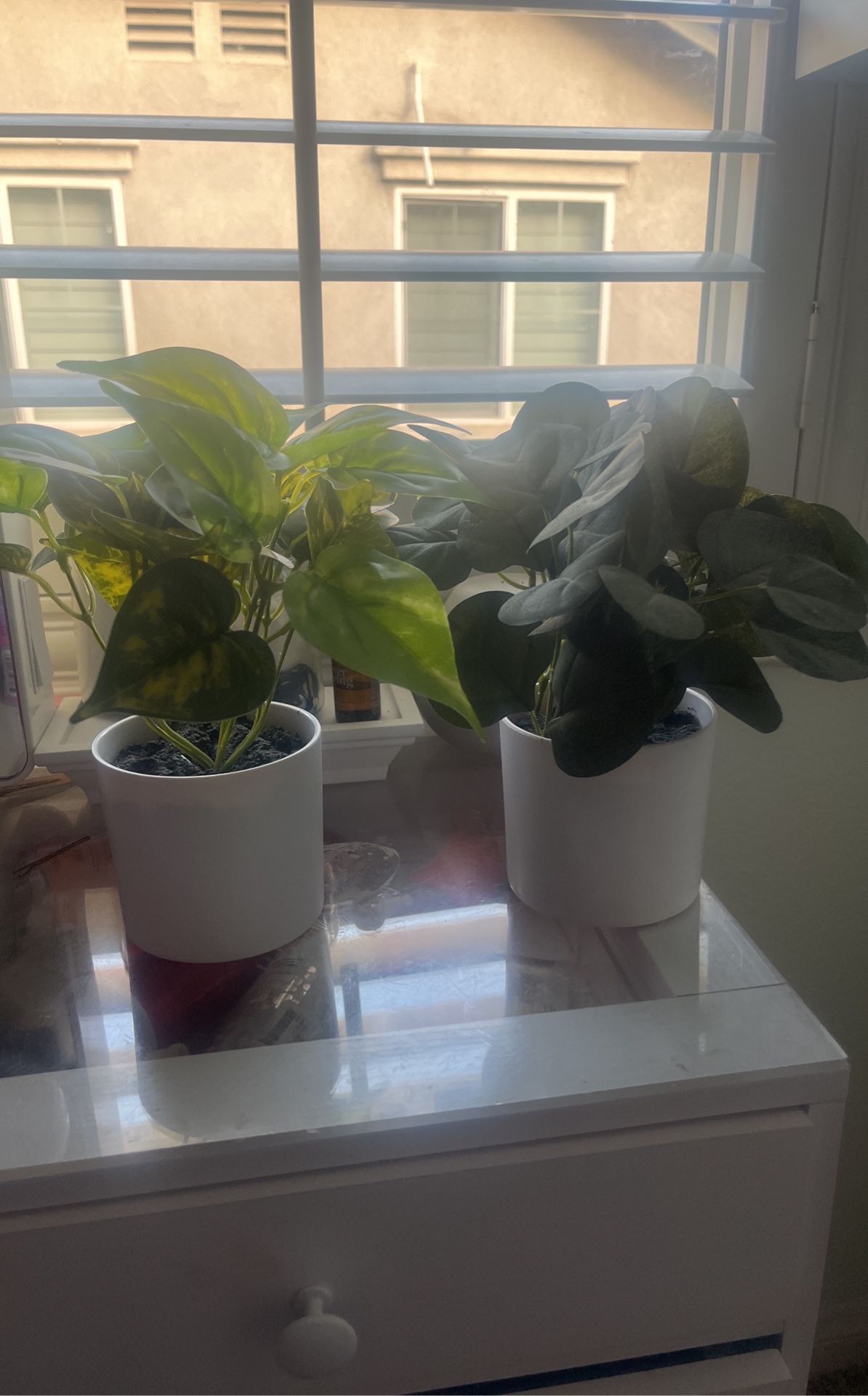 Two Decorative Fake Plants.
