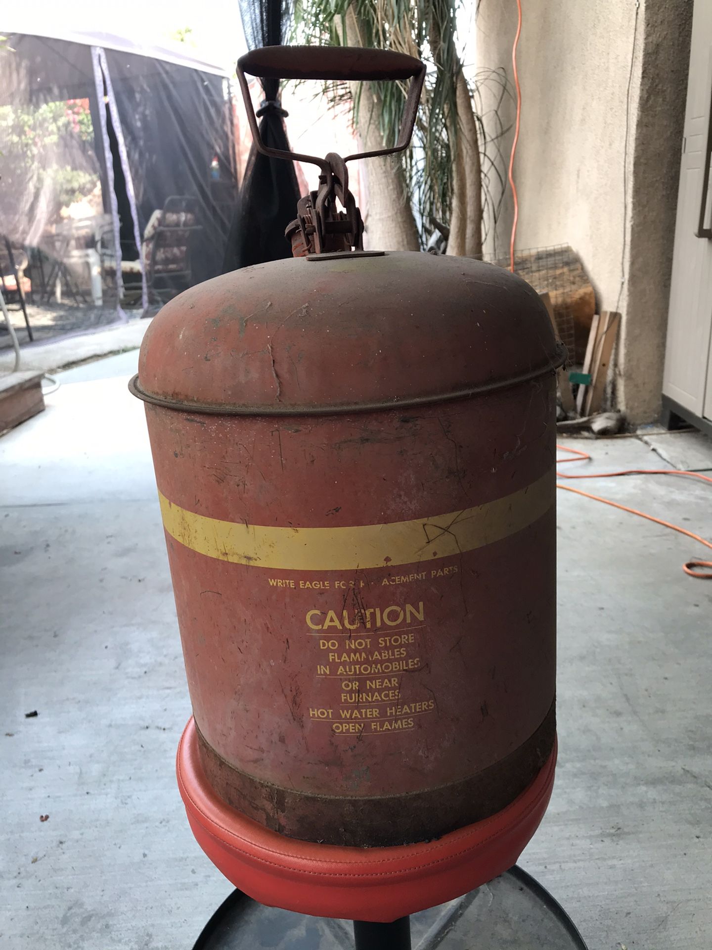 Old vintage 5 gallon gas can