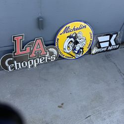 Aluminum Garage Motorcycle Decor Signs