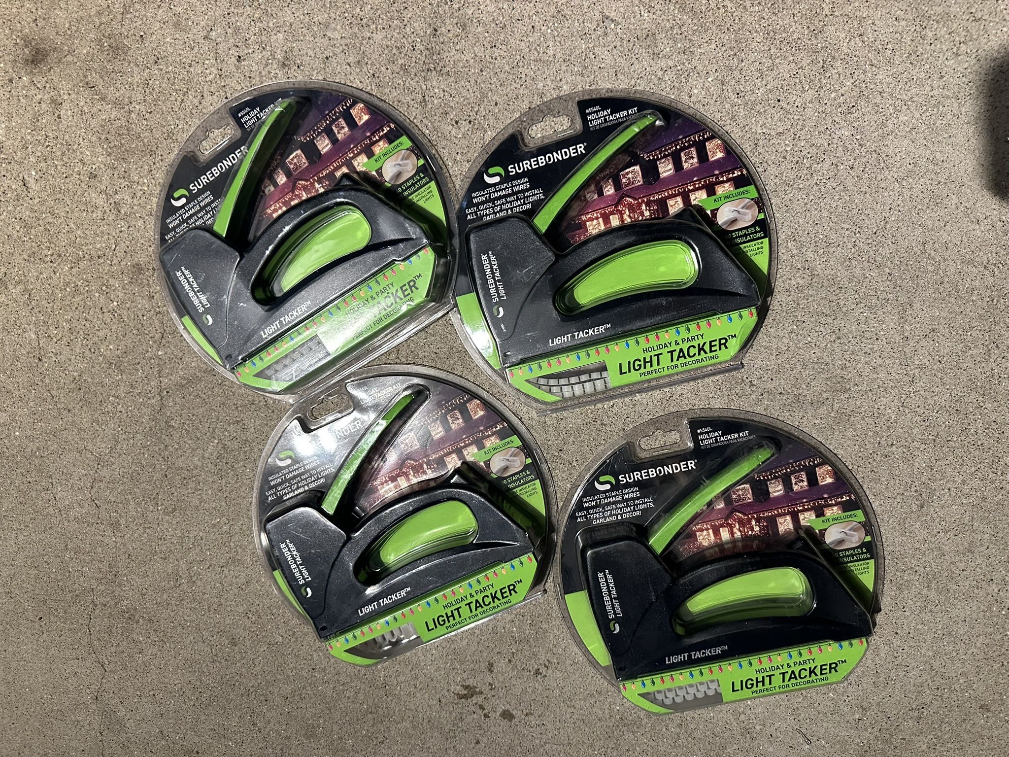 Surebonder Holiday & Party Light Tacker Staple Gun x4