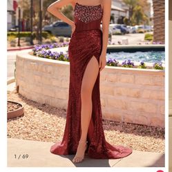 burgundy/maroon prom dress size 4 