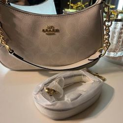 White Coach Terri Shoulder Bag