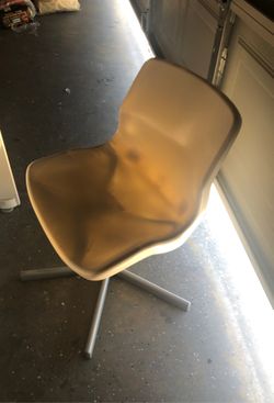 White ikea chair and table