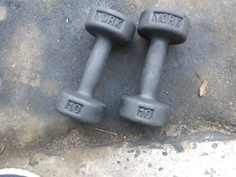 York 10lb vintage dumbells