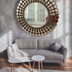 Espejo Circular Grande Decorativo 