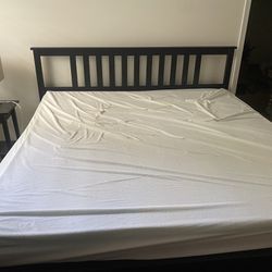 IKEA Hemnes King Bed Frame and Nightstand - must pick up today! (mattress not included)