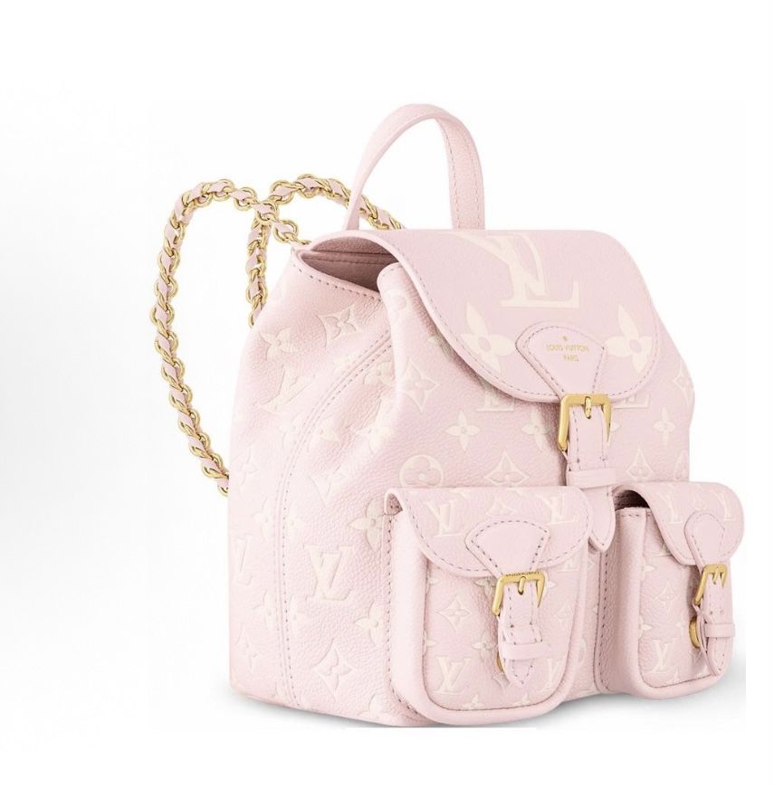 LOUIS VUITTON BACKUP Letter Embossed Magnetic Buckle Flip Open and Closkin Backpack Women's(733)94