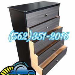 Black Five Drawer Body With Grey Dresser New 