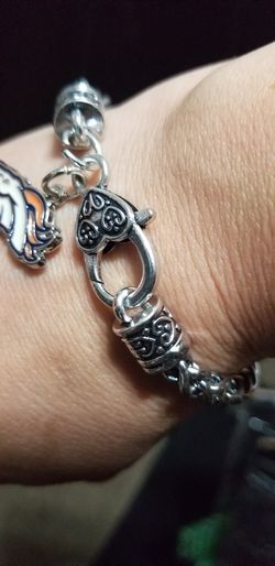 Denver bronco charm bracelet