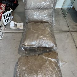 Beige / Neutral Lounge Chair Cushions — Good Condition, Wrapped