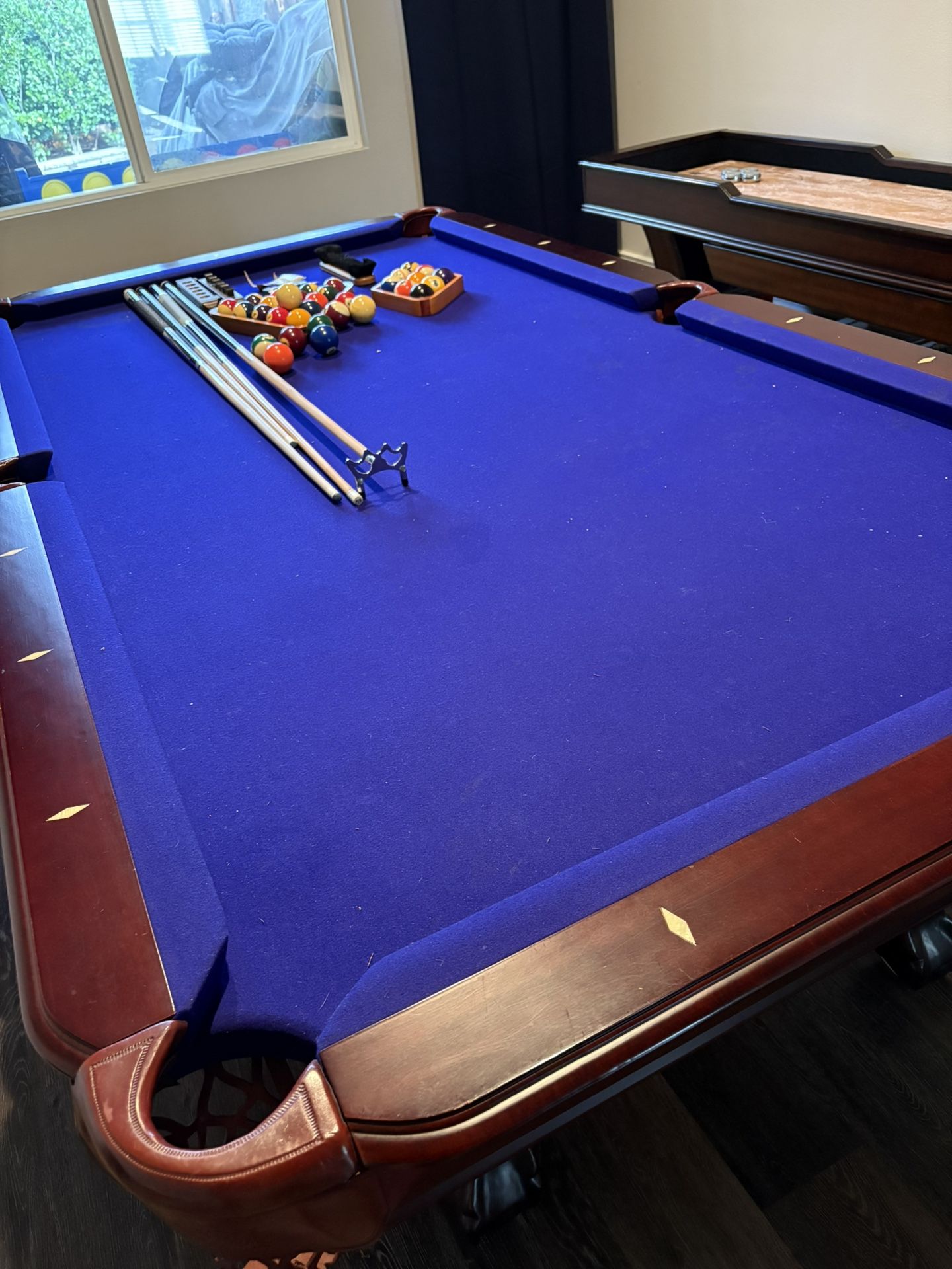 8’ Slate Pool Table 