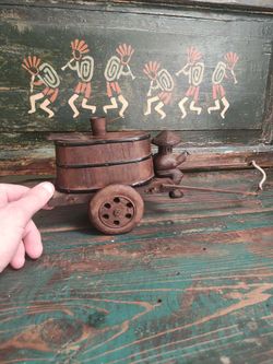 Vintage wooden water Cart
