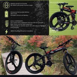 Foldable Electric Bike Hummer Zhengbu 10 Speed 