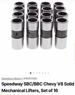 Speedway SBC/BBC Chevy V8 Solid Mechanical Lifters, Set of 16