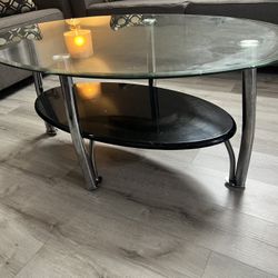 Glass Table Set (1 Large + 2 Medium) – $50