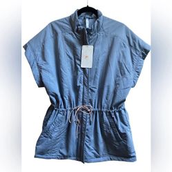 NWT Fabletics Riley Woven Trapunto Zip Up Vest Sz XL