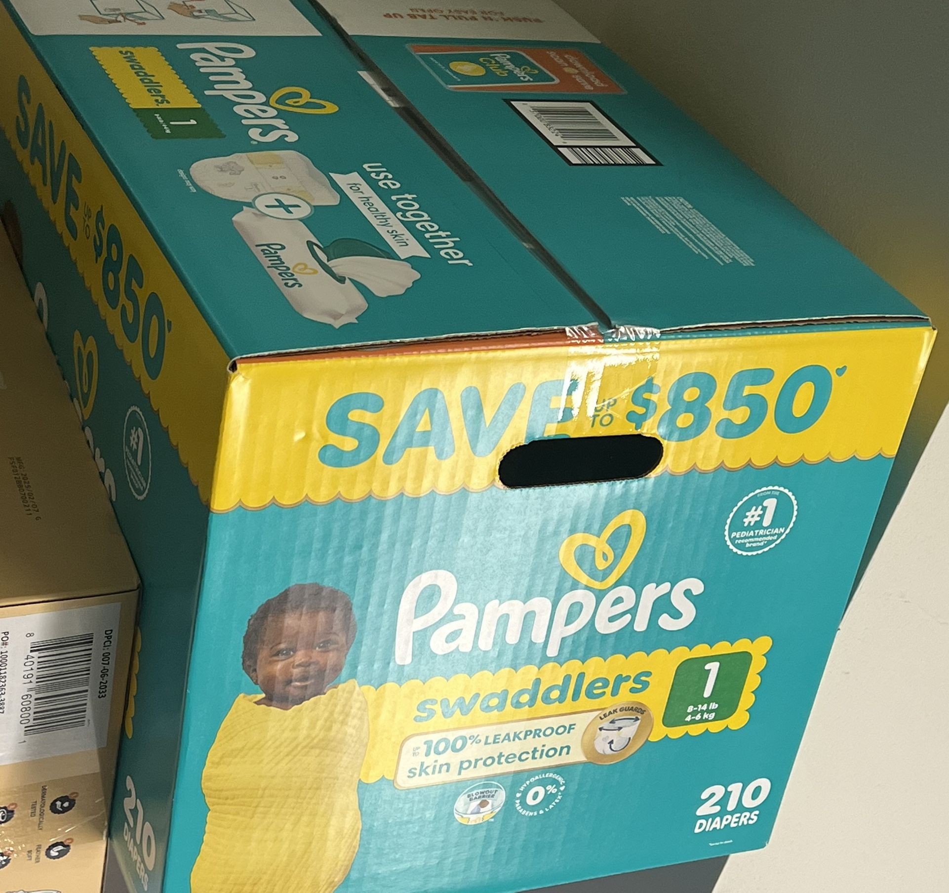 Pampers Swaddlers Size 1 - 210 Count