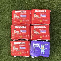 Huggies Diapers - Little Movers Size 3  -  Quantity 172