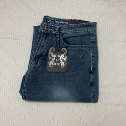 Articles of Society Men's Relaxed Fit Jeans Blue Denim Medium Wash