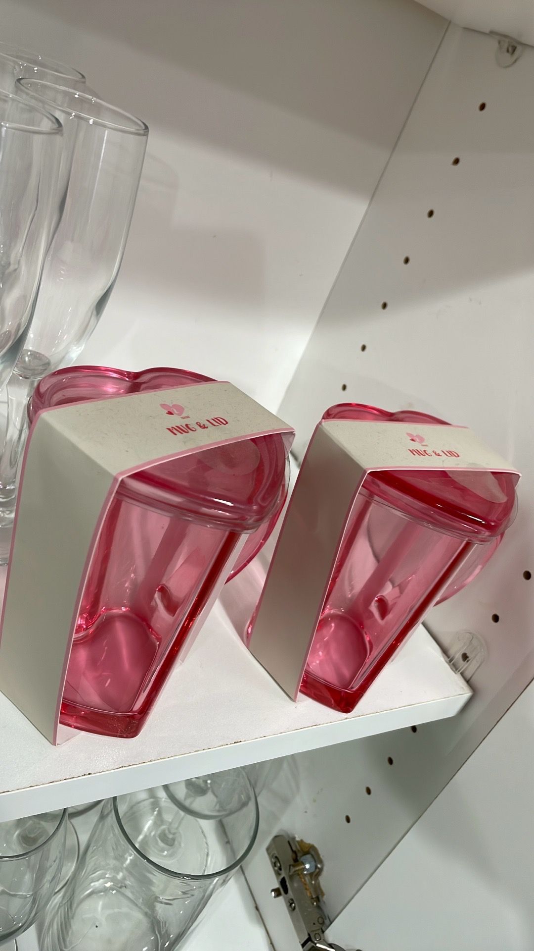 Glass Heart Mug and Lid