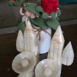 Vintage Onyx Mexican Bookends