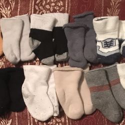 Variety Of Baby Boy Socks 0/6 Mo