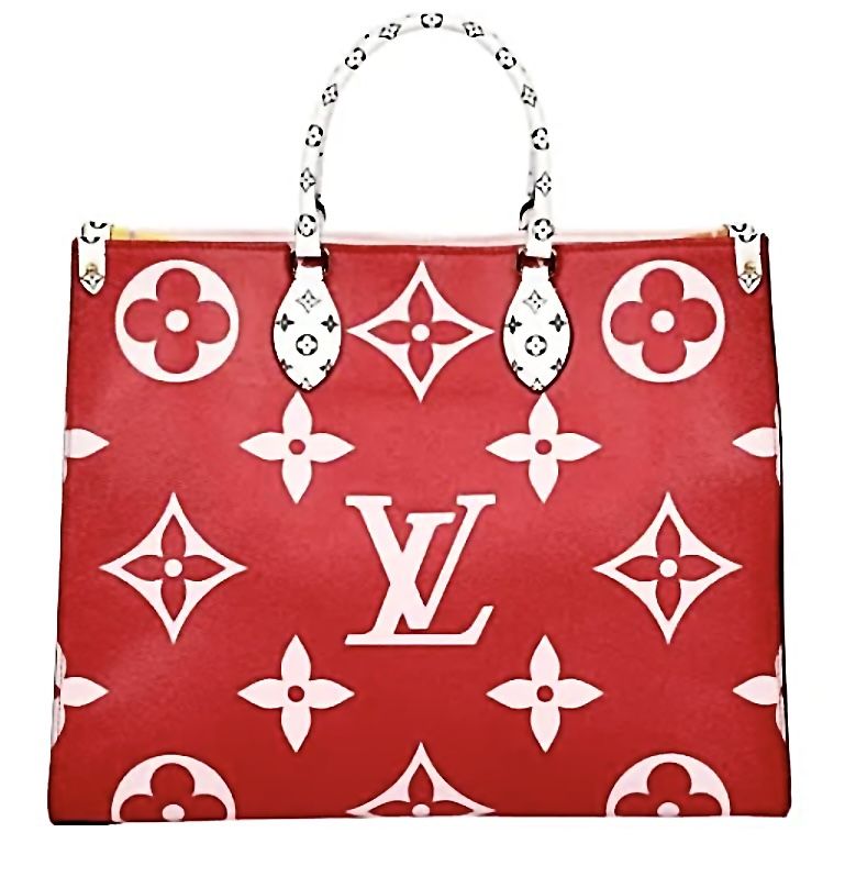 Limited Edition-Louis Vuitton Tote Bag On The Go Monogram Rouge Red GM 2way Shoulder Bag