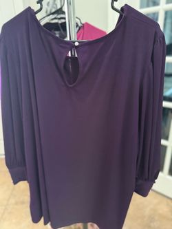 Always Indigo Purple Blouse Size 2X