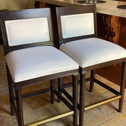 Solid Wood Bar Stool Used For Home Staging 