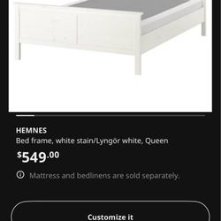 Bed Frame And Mattress 