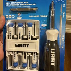 HART 6 in 1 Screwdriver and Precision Set