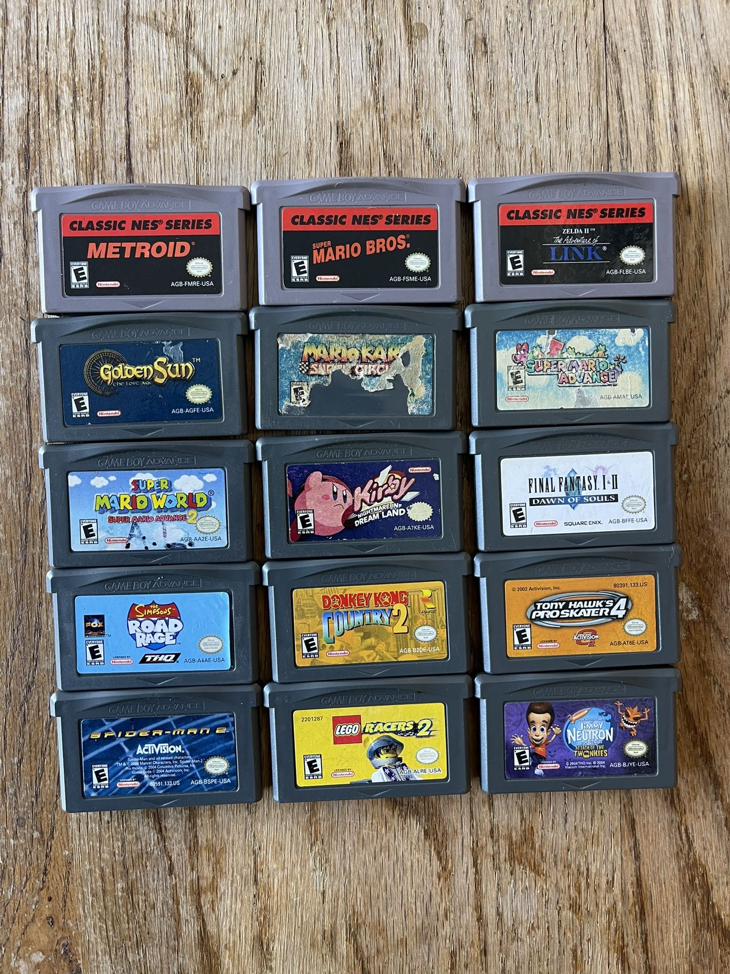 Nintendo Gamboy advance games Authentic