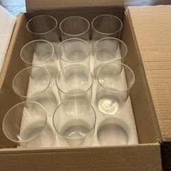 11 table vases 3.5 x 6”