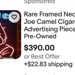 Rare Vintage Lighted Camel Sign By Electroglas