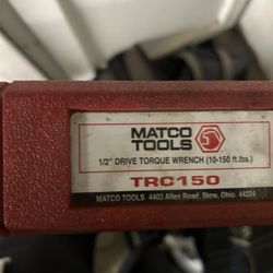Half-Inch Torque wrench, Matco tools