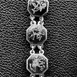 Vintage Siam Sterling Silver Unisex Bracelet 7 1/2”