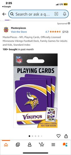 Minnesota Minnesota Vikings playing cards