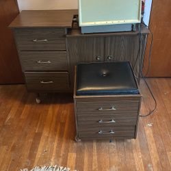 Vintage Sewing Machine Table 