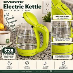 Ovente Electric Glass Kettle 1.5L