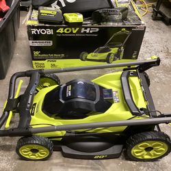 🧰🛠RYOBI 40V HP Brushless 20” Cordless PUSH Lawn Mower w/6.0Ah Battery & Charger-NEW!-$270!🧰🛠