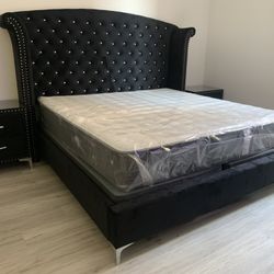 New In Box King Bed Frame With Mattress (Read Description Below)