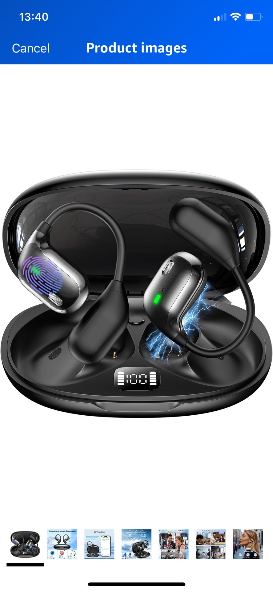 AI Real-Time Translation Earbuds | 2025 AI Translator Device with 144 Languages for iOS/Android | 3 in 1 Wireless Earbuds for Travel/Business/Learning