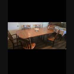 Wood Dining room Table And Chairs
