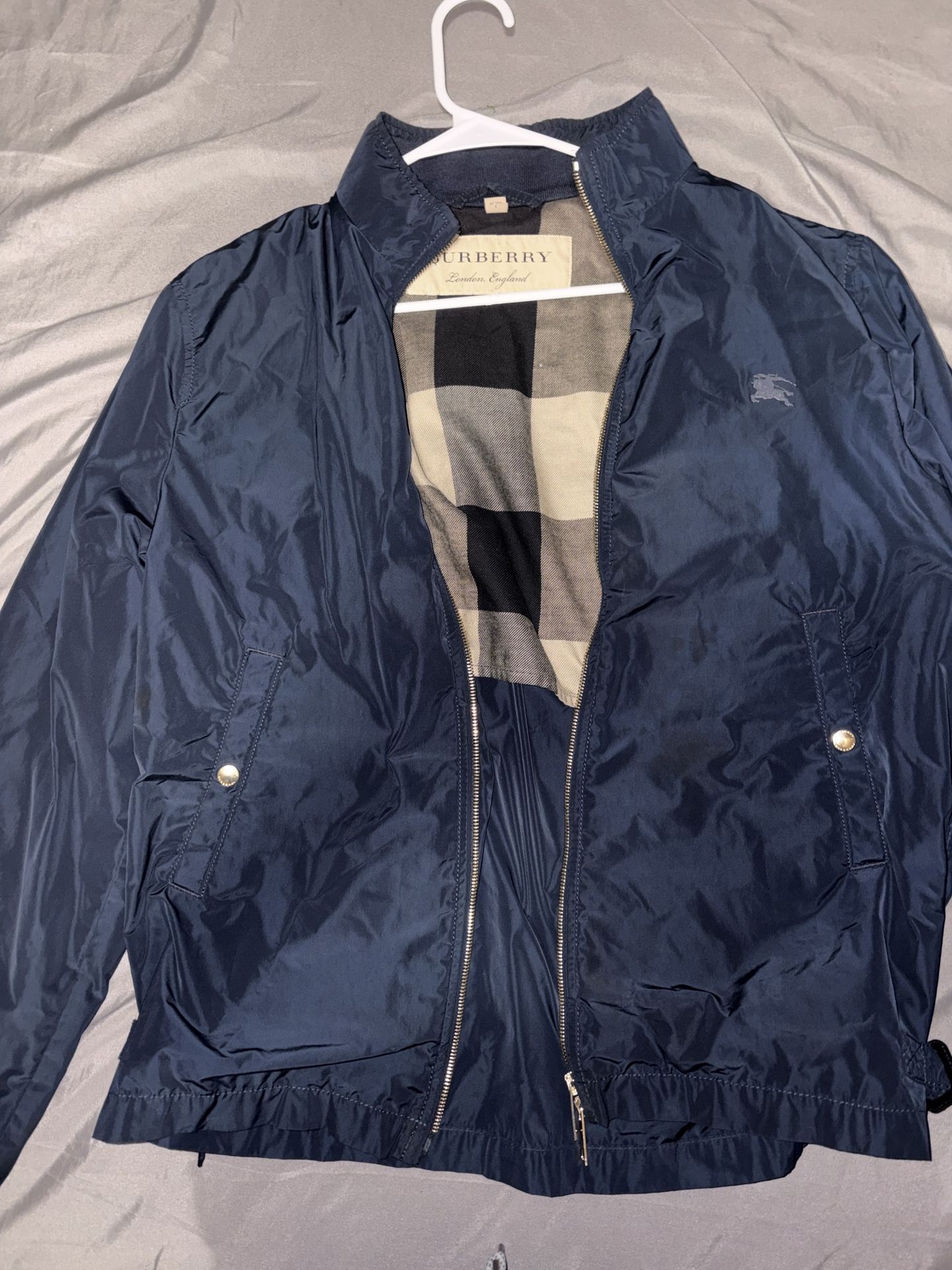 Burberry Dark Blue Wind Breaker Jacket