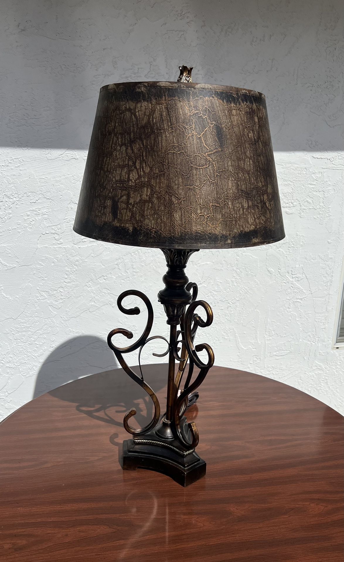 Rustic Wrought Iron Table Lamp