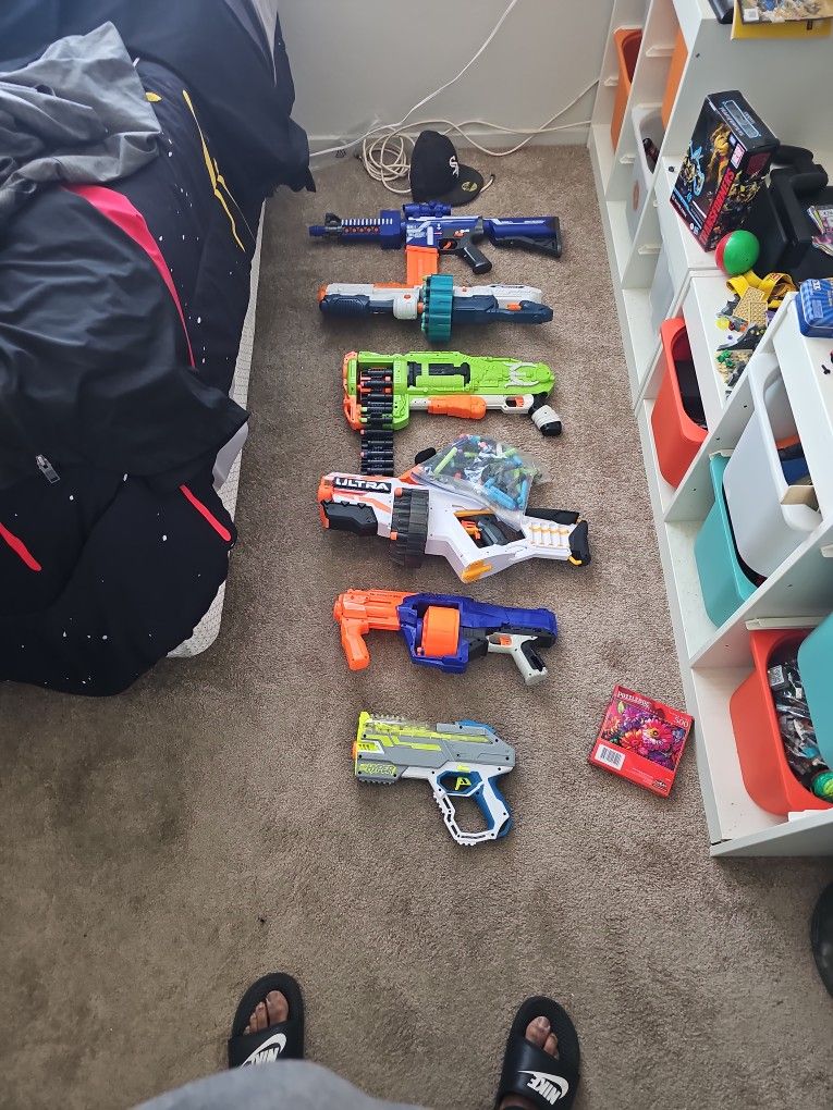 Assorted NERF GUNS, With Extra Ammo
