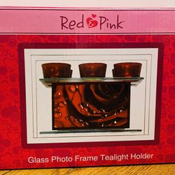 Glass Photo Frame Tealight Holder
