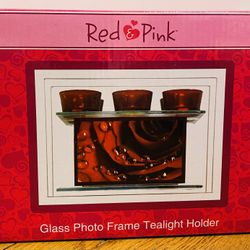 Glass Photo Frame Tealight Holder